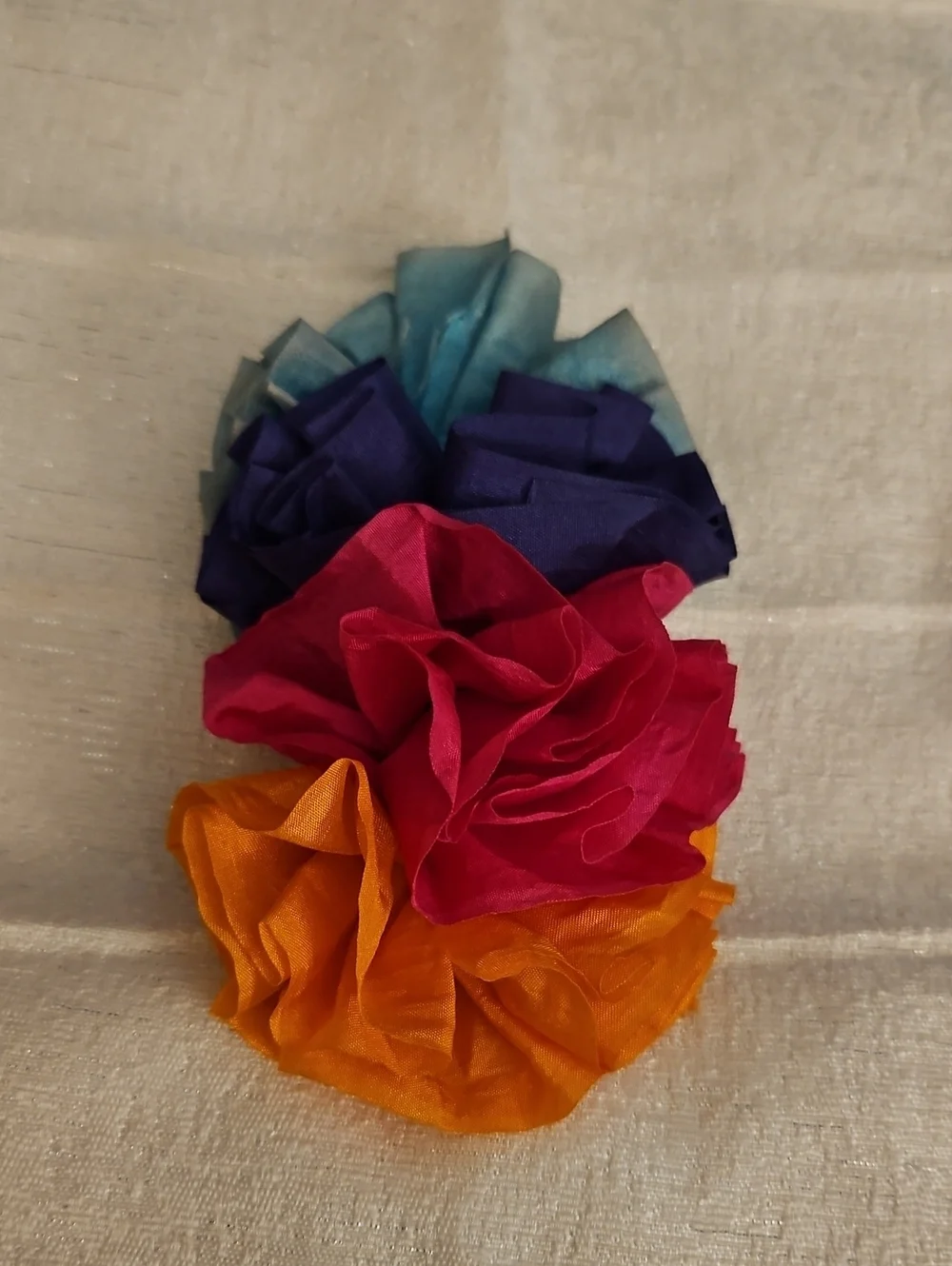 Vintage Mexican Flamenco Colorful Floral Ruffled Hair Barette